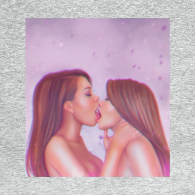 Two Kissing Lovers Girls by Purplehate